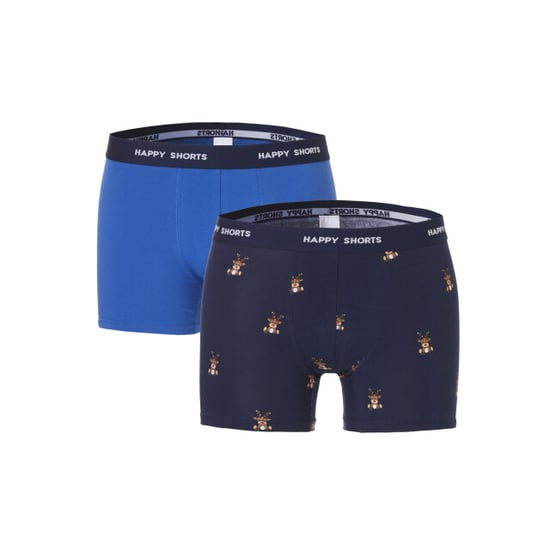 Happy Shorts Kerst boxershorts 2-pack heren reindeer wrapped in christmas lights - Image 1