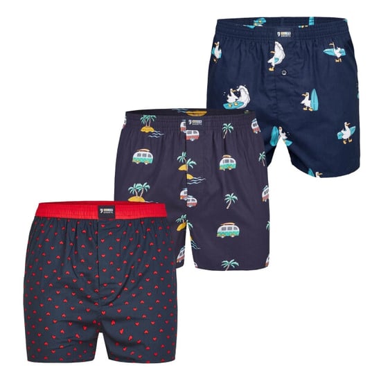 Happy Shorts Wijde boxershorts heren met print 3-pack - Image 1