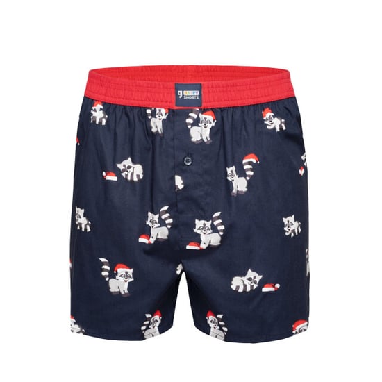 Happy Shorts X heren wijde boxershort met binnenbroek kerst wasbeer print - Image 1