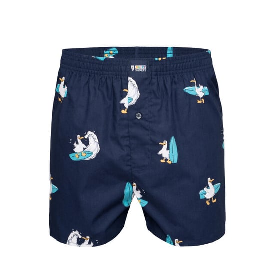 Happy Shorts X heren wijde boxershort met binnenbroek surfende zeemeeuw print - Image 1