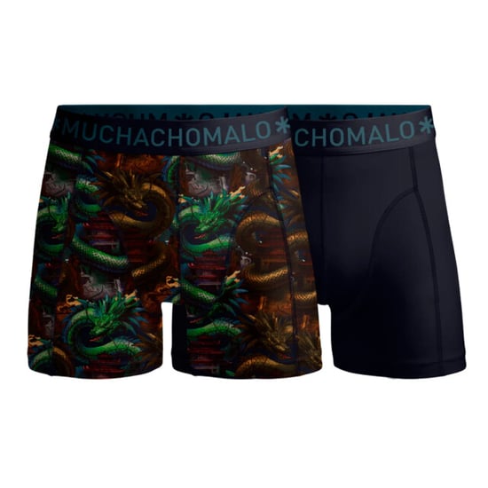 Muchachomalo Men 2-pack boxer shorts print/solid - Image 2