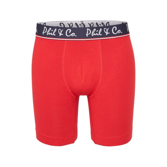 Phil & Co Boxershorts heren met lange pijpen boxer briefs 3-pack blauw / rood - Image 3