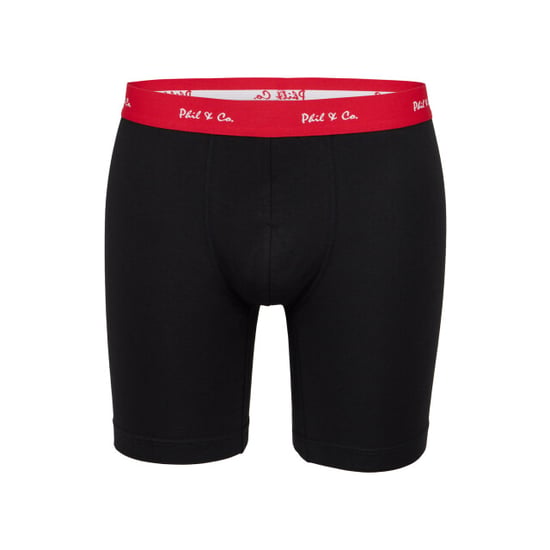 Phil & Co Boxershorts heren met lange pijpen boxer briefs 4-pack rood / zwart - Image 4