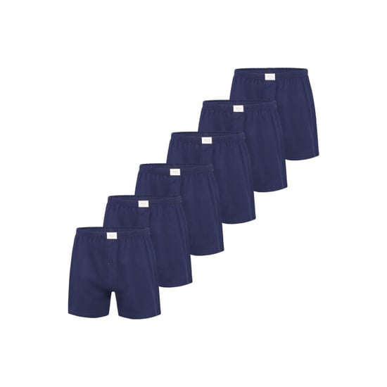 Phil & Co Wijde boxershorts jersey stretch effen navy 6-pack - Image 1