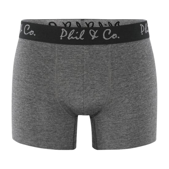 Phil & Co Zwarte boxershorts heren effen zwart / antraciet 8-pack - Image 3