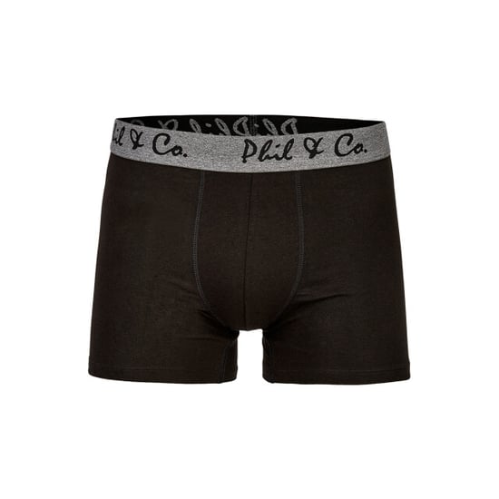 Phil & Co Zwarte boxershorts heren effen zwart / antraciet 8-pack - Image 4