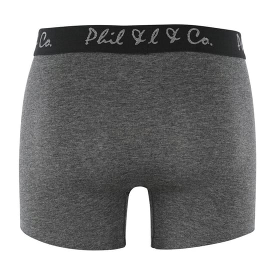 Phil & Co Zwarte boxershorts heren effen zwart / antraciet 8-pack - Image 6