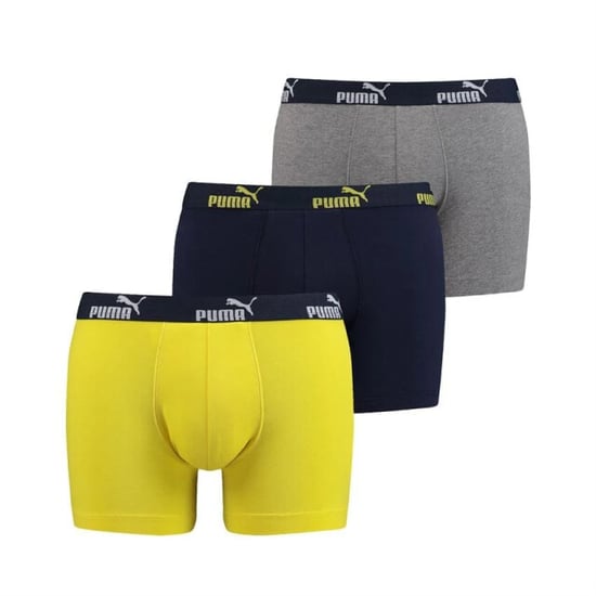 Puma Number 1 boxer 3-pack navy/ yellow - Image 2