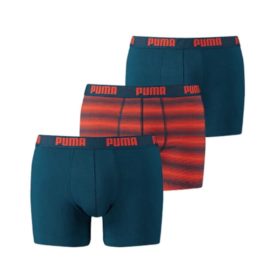 Puma Stripe design boxer 3-pack blue/ orange - Image 2
