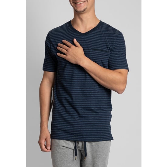 Phil & Co Essential shortama heren korte pyjama katoen blauw / grijs - Image 4