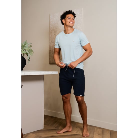 Phil & Co Heren korte pyjama lounge set shortama lichtblauw/donkerblauw - Image 5