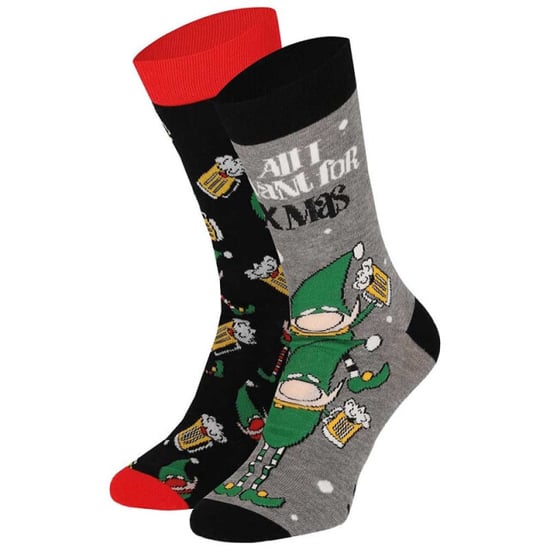 Apollo Foute kerstsokken heren 2-pack kerstelf - Image 1