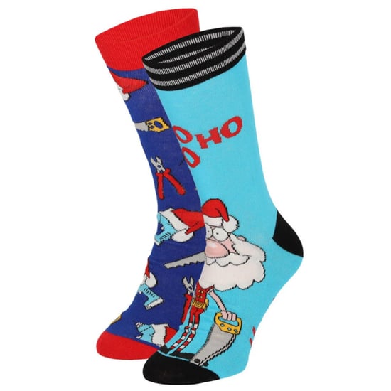 Apollo Foute kerstsokken heren 2-pack santa claus / tools - Image 1