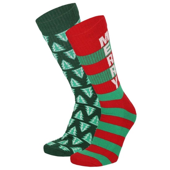 Apollo Kerstsokken heren dames green / rood sportsokken 2-pack - Image 2