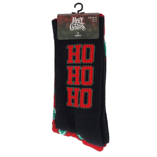 Apollo Kerstsokken heren dames navy / rood sportsokken 2-pack - Image 3