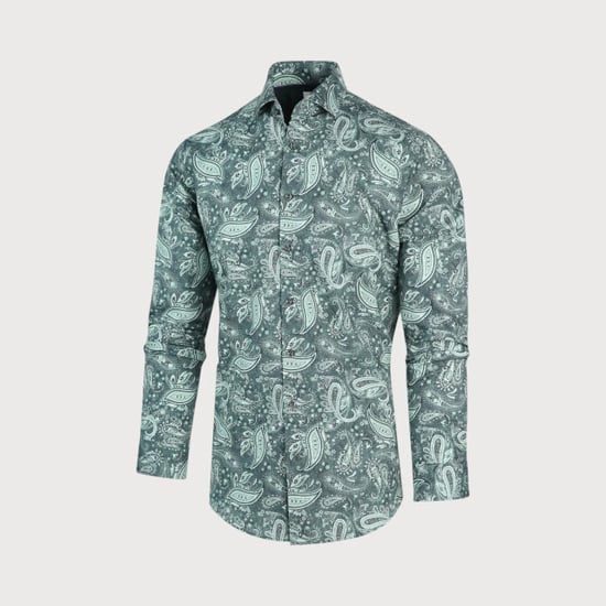 Blue Industry Groen paisley print overhemd | - Image 2