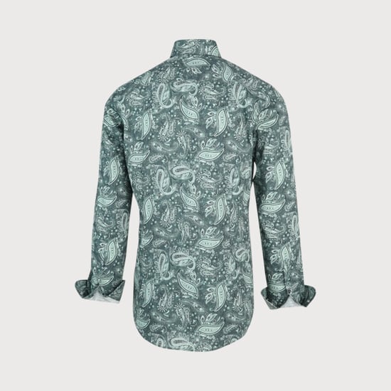 Blue Industry Groen paisley print overhemd | - Image 3