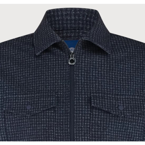 Blue Industry Het overshirt met ruitmotief | - Image 4