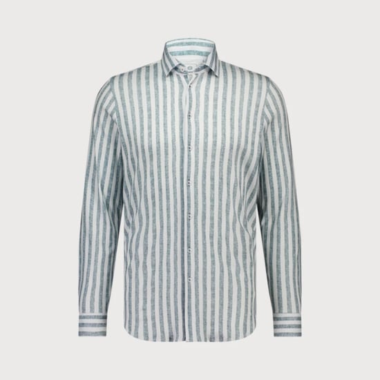 Blue Industry Streepmotief jersey overhemd | - Image 2