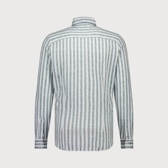 Blue Industry Streepmotief jersey overhemd | - Image 3