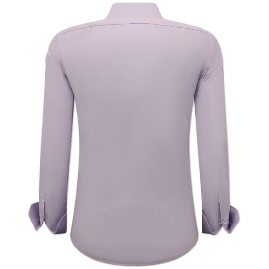 Gentile Bellini Getailleerde banco oxford shirt paars - Image 6
