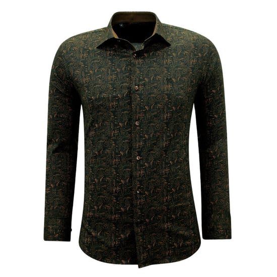 Gentile Bellini Overhemden lange mouw met slim fit bruin - Image 6