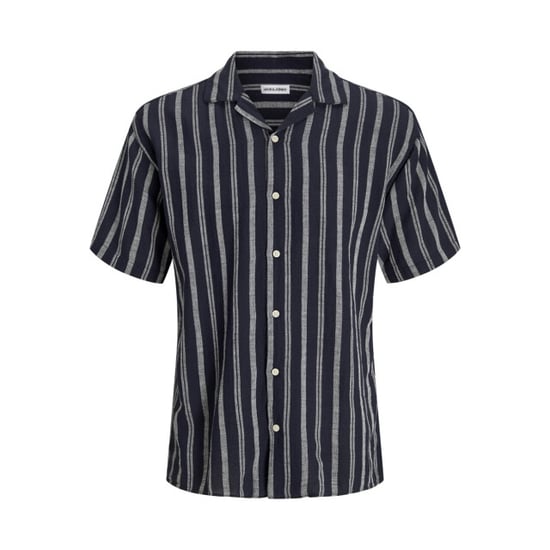 Jack & Jones Jjeenzo stripe resort shirt ss sn navy - Image 1
