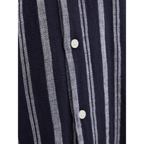 Jack & Jones Jjeenzo stripe resort shirt ss sn navy - Image 4