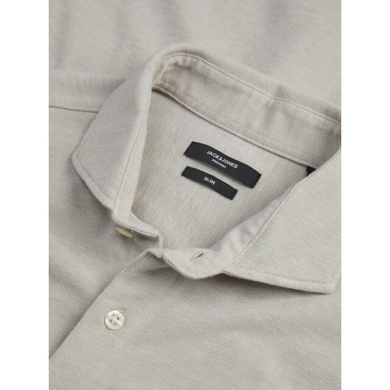 Jack & Jones Jprblalance pique ls shirt smu beige - Image 3