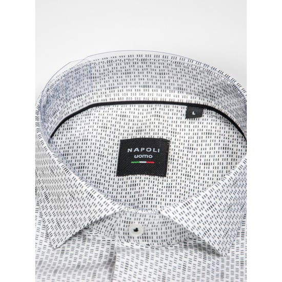 Napoli Uomo overhemd heren wit print italianstyle - Image 2