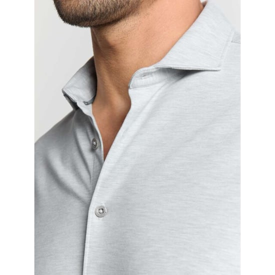 No Excess Shirt jersey melange stretch chalk - Image 3