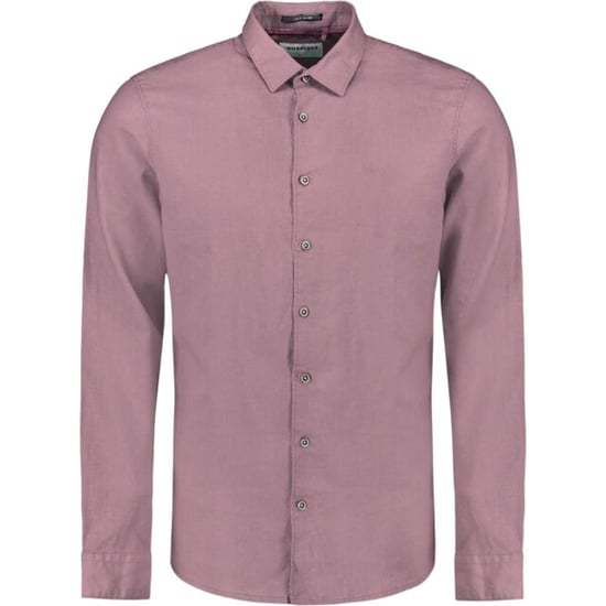 No Excess Shirt solid with linen mauve - Image 2