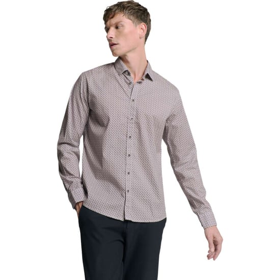 No Excess Shirt stretch allover printed mauve - Image 1