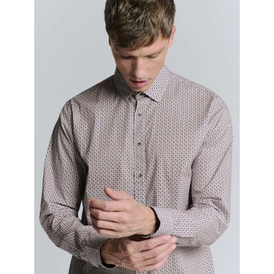 No Excess Shirt stretch allover printed mauve - Image 6