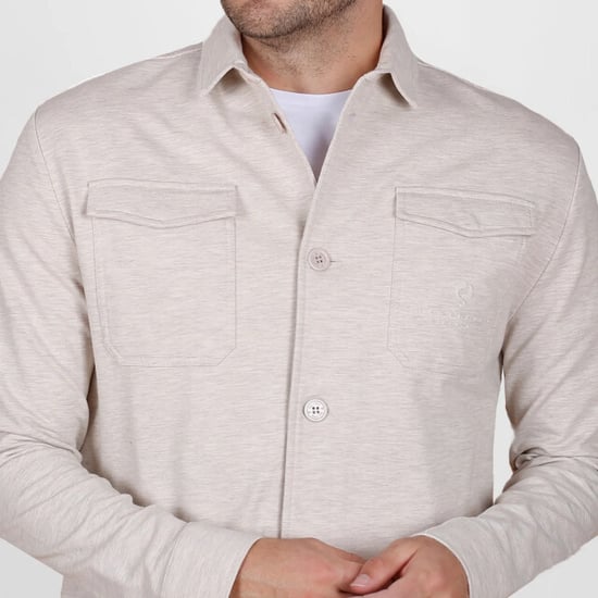 Q1905 Overshirt andel zand melange - Image 2