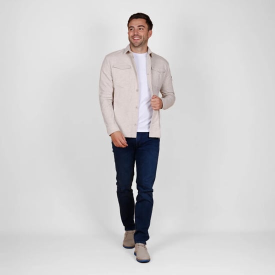 Q1905 Overshirt andel zand melange - Image 5