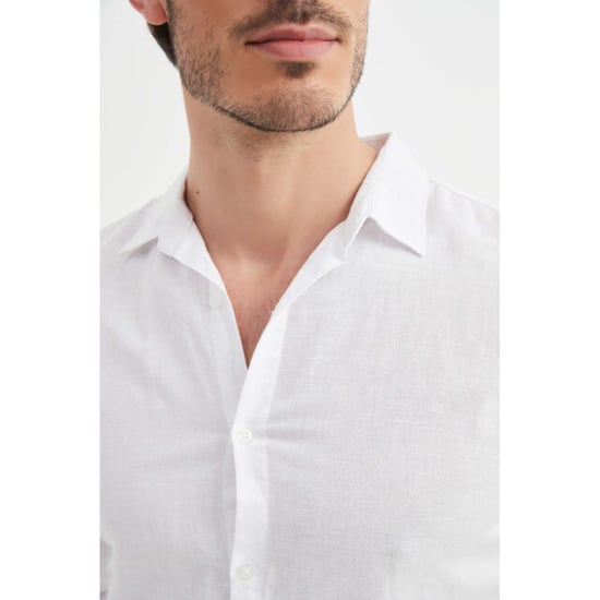 William de Faye Linnen shirt wit - Image 2