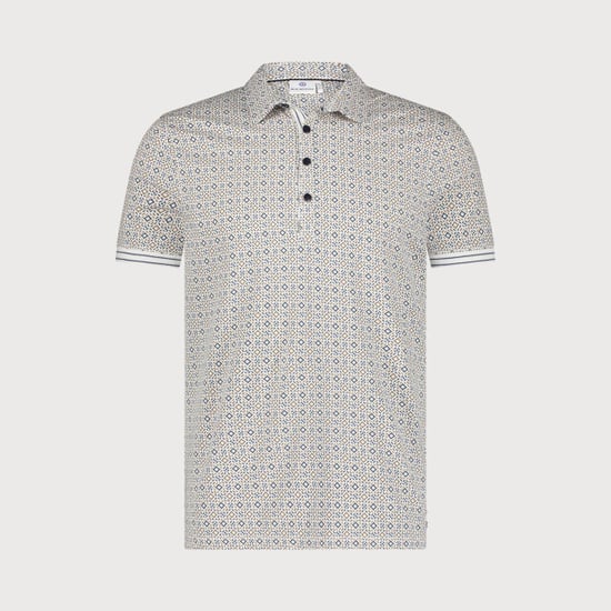 Blue Industry De microprint polo | - Image 1