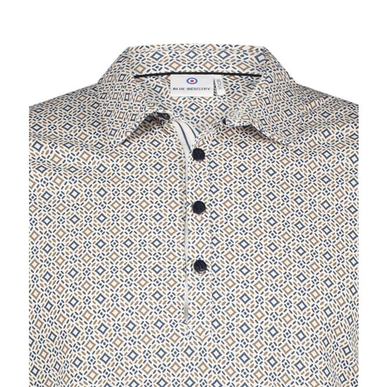 Blue Industry De microprint polo | - Image 3