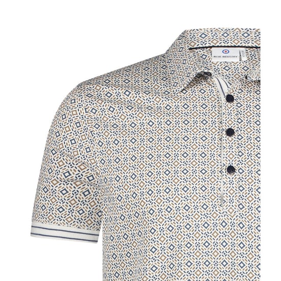 Blue Industry De microprint polo | - Image 4