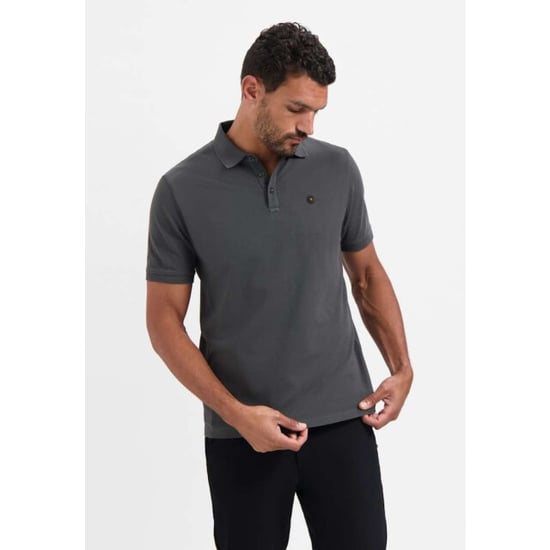 No Excess Polo pique garment dyed dark steel - Image 6