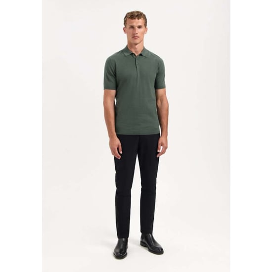No Excess Pullover short sleeve polo solid dark green - Image 4