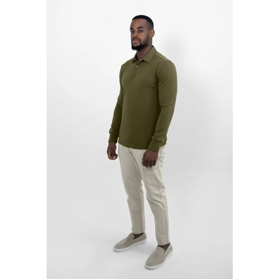Vercate Strijkvrij poloshirt olijfgroen - Image 2