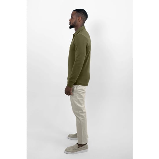 Vercate Strijkvrij poloshirt olijfgroen - Image 3