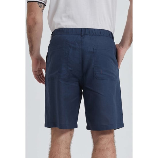 William de Faye Linnen shorts blauw - Image 3