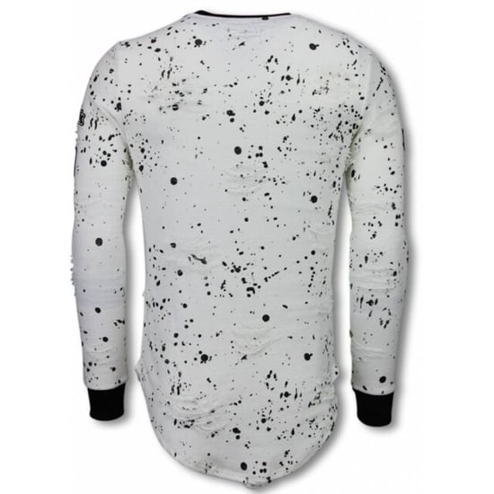 Justing Paint drops army shirt long fit sweater - Image 4