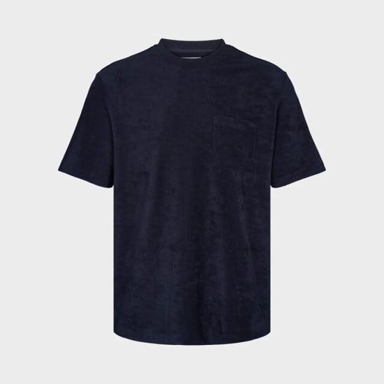 Kronstadt Ks3816 ledger organic terrycloth pocket tshirt navy - Image 1