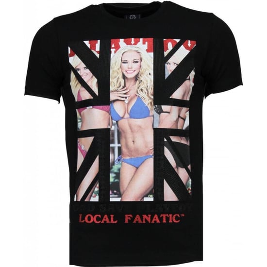 Local Fanatic God save playtoy rhinestone t-shirt - Image 2