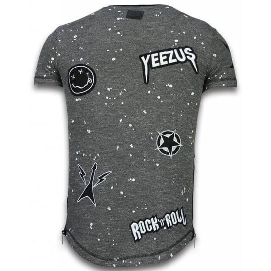 Local Fanatic Longfit asymmetric embroidery t-shirt patches - Image 2