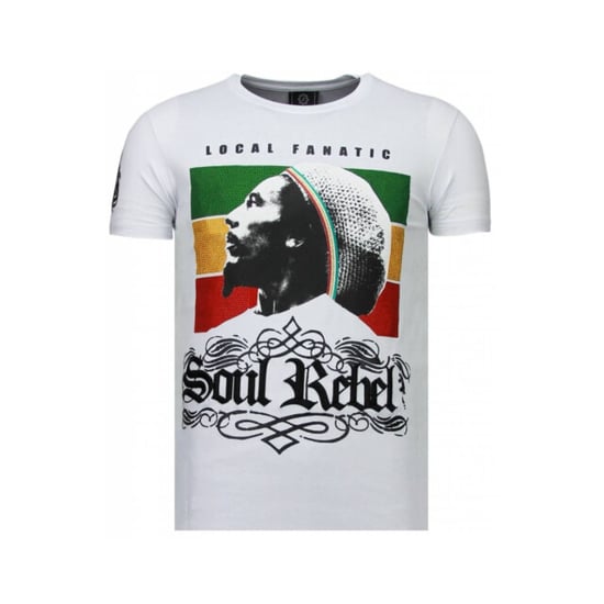 Local Fanatic Soul rebel bob marley rhinestone t-shirt - Image 3